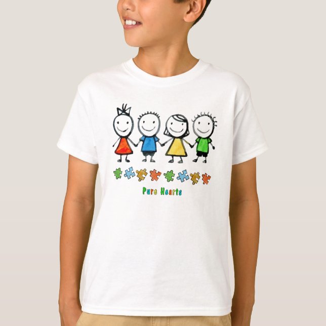 T-shirt pur de sensibilisation sur l'autisme de (Devant)