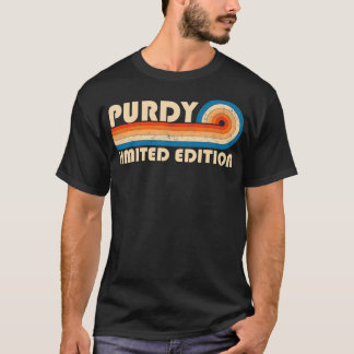 T-shirt PURDY Nom de famille Retro Vintage 80s 90s Anniver