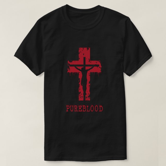 T-shirt Pure Sang Pureblood Jésus Pureblood Crucifixion (Design devant)
