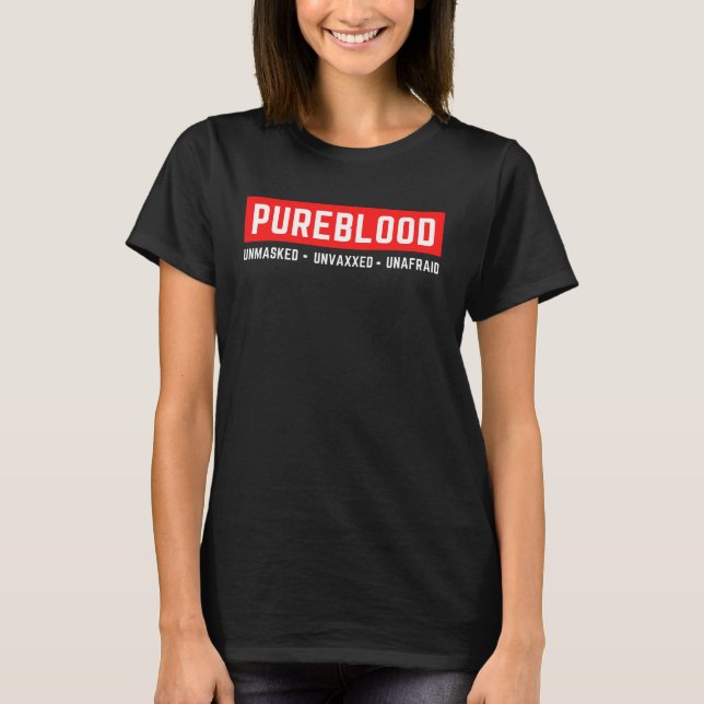 T-shirt Pureblood non masqué sans peur (Devant)