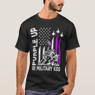 T-shirt Purge Pour Enfants Militaires Drapeau Militaire En