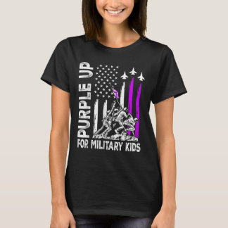 T-shirt Purge Pour Enfants Militaires Drapeau Militaire En