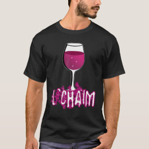 T-shirt Purim & Passover L'CHAIM en verre pour Jewish Chag