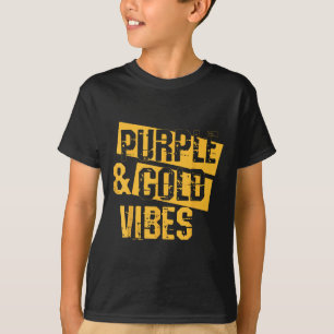 T-shirt Purple & Gold Jour Football École de Chemise A