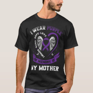 T-shirt Purple En Mémoire De Maman Mère Cancer Pancréatiqu