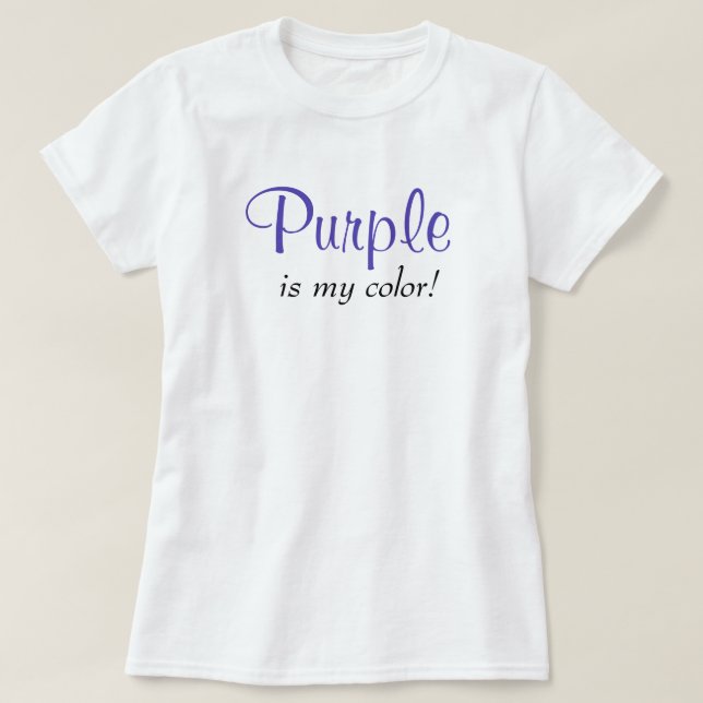 T-shirt Purple Est Ma Couleur Mignonne Typographie Girl Ci (Design devant)