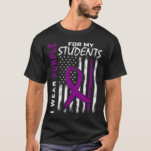 T-shirt Purple Étudiants Spécial Ed Enseignant Epilepsie A (Devant)
