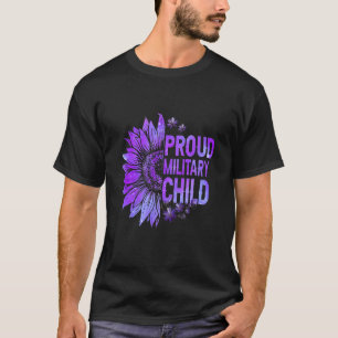 T-shirt Purple Fiers Enfants Militaires Militaires Lun