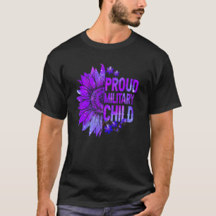 T-shirt Purple Fiers Enfants Militaires Militaires Lun