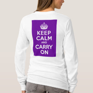 T-shirt Purple Gardez le calme et continuer