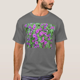 T-shirt Purple Petunias Adulte Dark