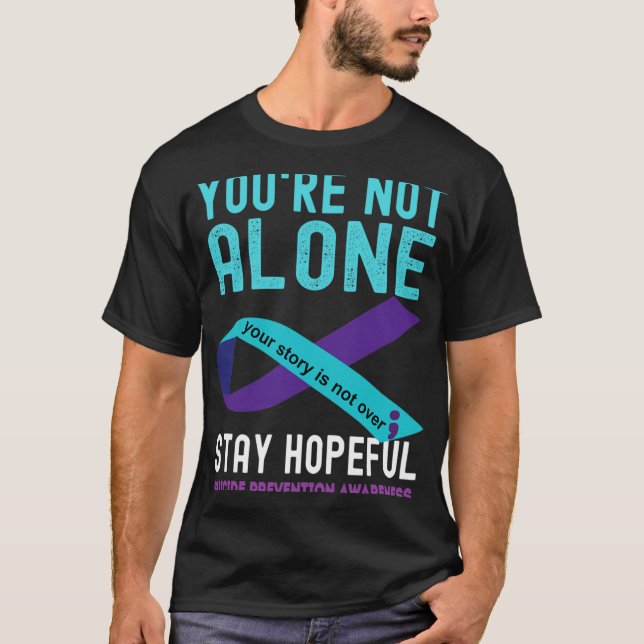 T-shirt Purple Ribbon Soutien Prévention du suicide Sensib (Devant)