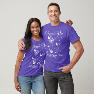 T-shirt Purple Up For Military Kids Child Mois Dandelion