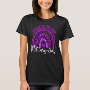 T-shirt Purple Up For Military Kids Cool Mois Du Mili