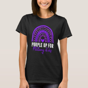 T-shirt Purple Up For Military Kids Mois Militaire Enfant 