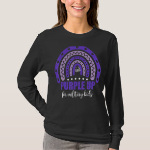 T-shirt Purple Up For Military Kids Mois Militaire Enfant 