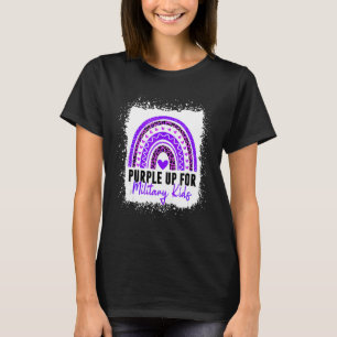 T-shirt Purple Up For Military Kids Mois Militaire Enfant