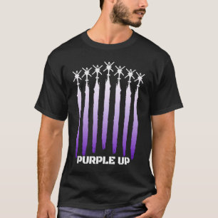 T-shirt Purple Up Hélicoptères Mois De Purp Militaire Enfa
