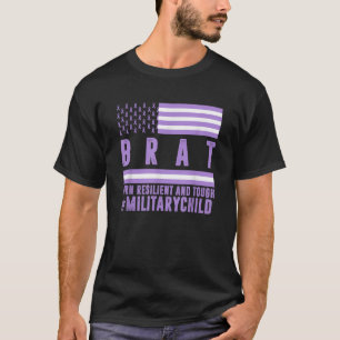 T-shirt Purple Up Militaire Enfants Mois Enfants Conscient