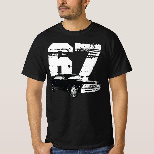 T-shirt PurpleMonkeyTees 1967 Chevy Impala Vue frontale (Devant)
