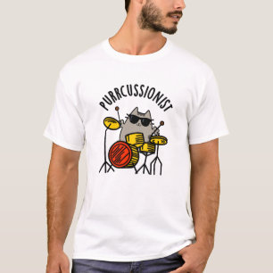 T-shirt Purr-cussionniste Funny Drummer Cat Pun