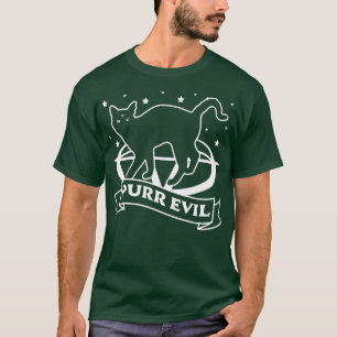 T-shirt Purr Evil Chat Funny Goth Halloween Amoureux des c