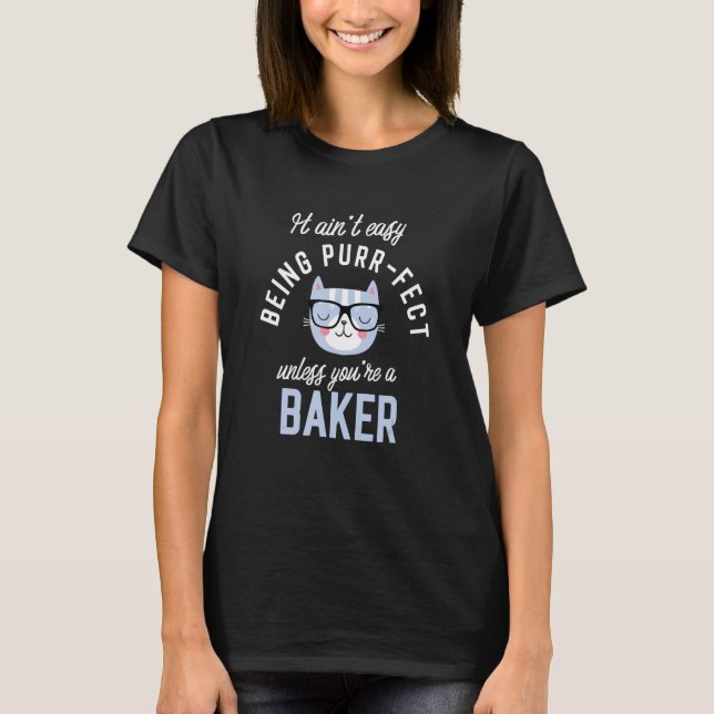T-shirt Purr-Fect Baker Funny Bakery Idea Bakers (Devant)