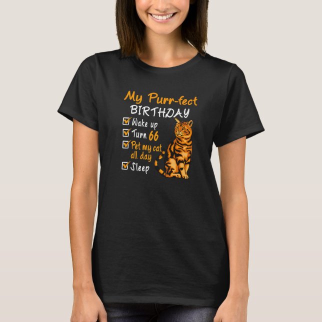 T-shirt Purr Fect Birthday (Devant)