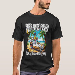 T-shirt PURRADISE Chats Trouvés, Noix de Coco et Vacances