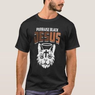 T-shirt Purraise Black Jesus Black Histoire Mois mignon BL