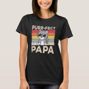 T-shirt Purrfect Papa Chat Chats Propriétaire Animaux de c