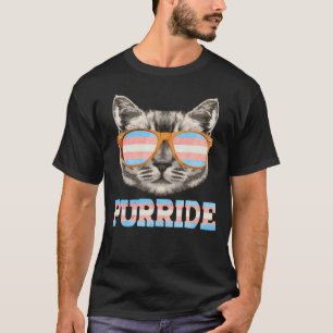T-shirt Purride Cat Pride LGBT Transgenre Drapeau Transgen