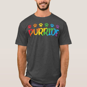 T-shirt Purride Pet Chien Paw Lover Rainbow Pride Mois LGB