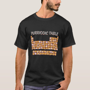 T-shirt PURRIODIC TABLE Cute Chat Table Périodique Pun Hom