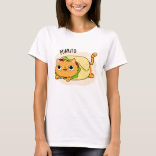 T-shirt Purrito Drôle Chat Burrito Pun