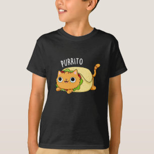 T-shirt Purrito Funny Chat Burrito Pun Dark BG