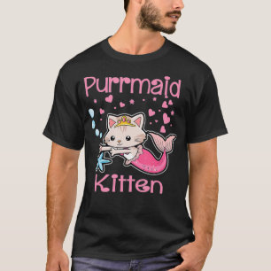 T-shirt Purrmaid Kitten Mermaid Princesse Chat