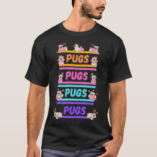 T-shirt Pus Pugs Pugs Pugs Pugs Chien