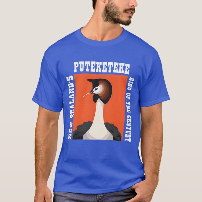 T-shirt Puteketeke New Zealands Bird of the Century drôle (Devant)