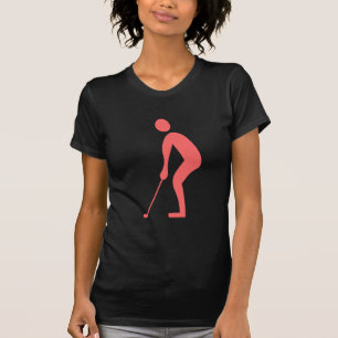 T-shirt Putting - rose tropicale