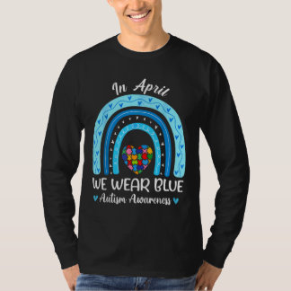 T-shirt Puzzle Arc En Avril Nous Portons Blue Autism Award