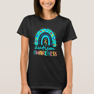T-shirt Puzzle arc-en-ciel de sensibilisation à l'autisme