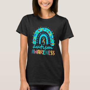 T-shirt Puzzle Arc-en-ciel Sensibilisation à l'autisme Sen