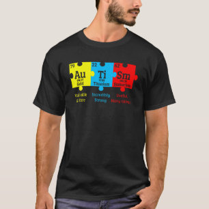 T-shirt Puzzle chimique de sensibilisation à l'autisme Élé