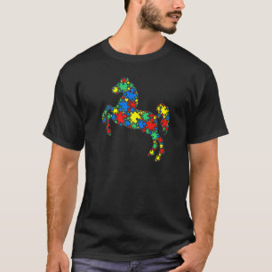 T-shirt Puzzle de cheval pour l'autisme pour femmes hommes