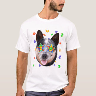 T-shirt Puzzle de chien de bétail australien