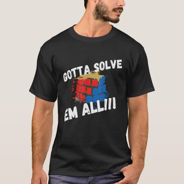 T-shirt Puzzle de Cube Compétitif Doit Résoudre Em Toute V (Devant)