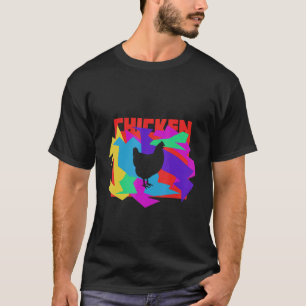 T-shirt Puzzle de mosaïque d'animal de poulet