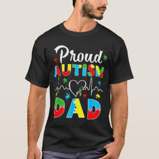 T-shirt Puzzle de sensibilisation à l'autisme Papa fier Fa