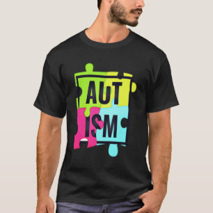 T-shirt Puzzle de sensibilisation à l'autisme Pochette Fem